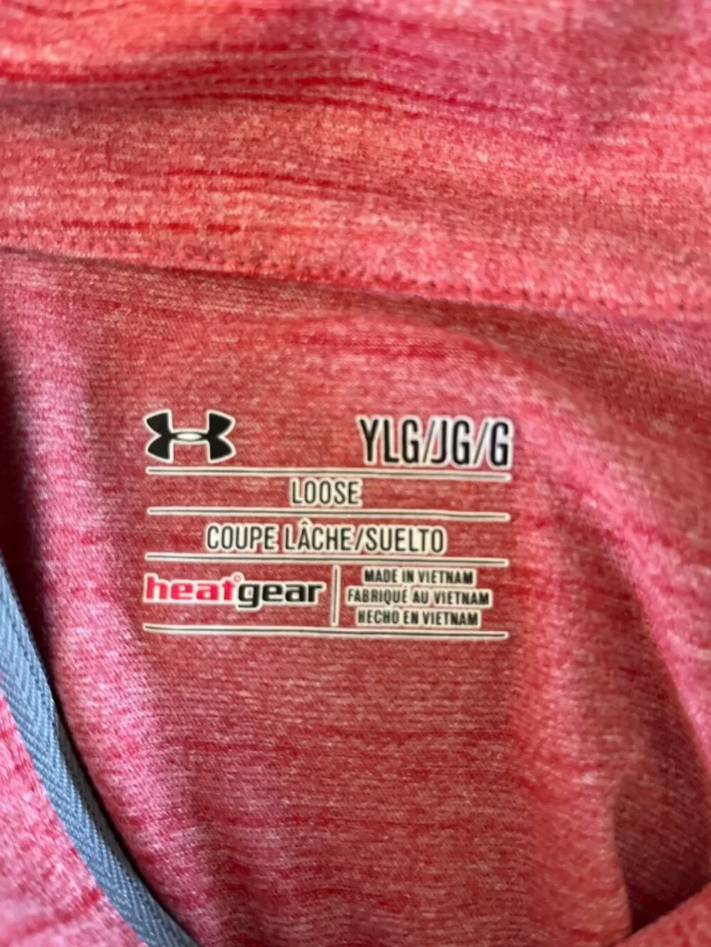 Under Armour Boys Large Loose HeatGear Quarter Zip Red Old Miss Pullover